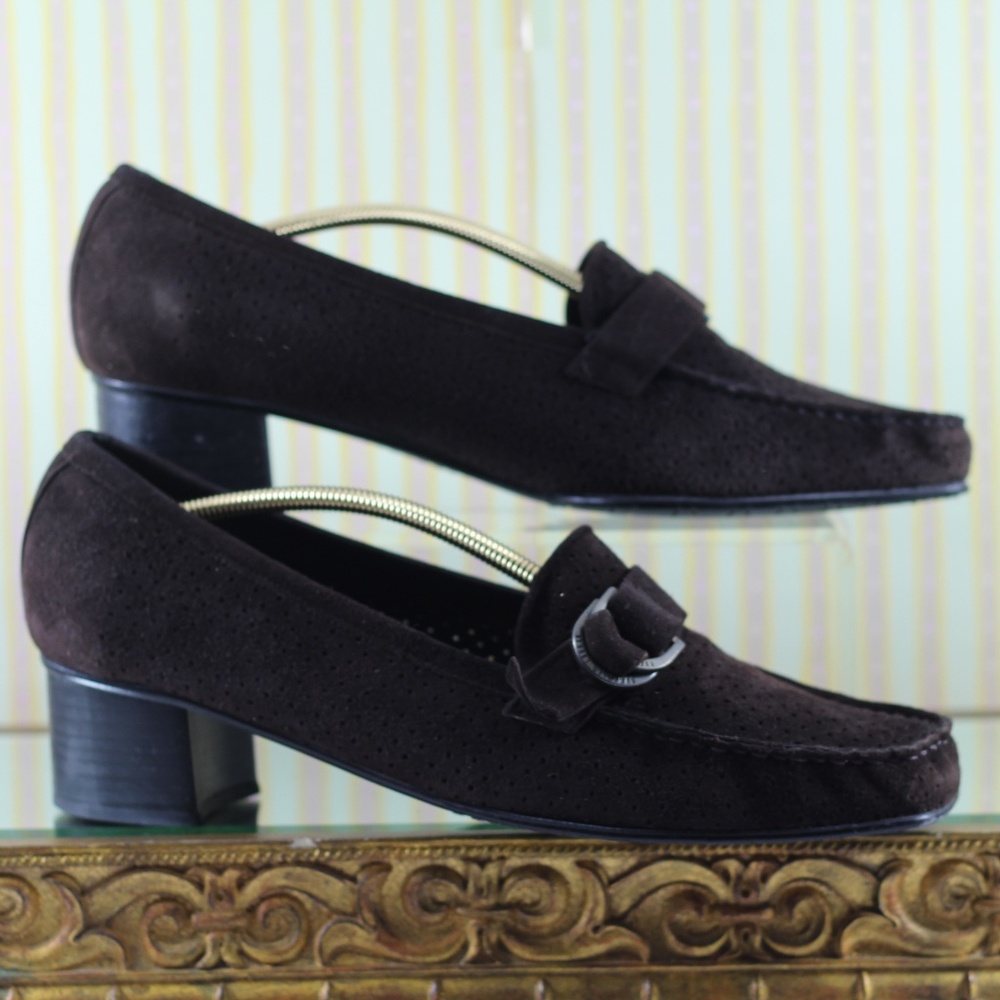 Stuart Weitzman Brown Suede Loafers